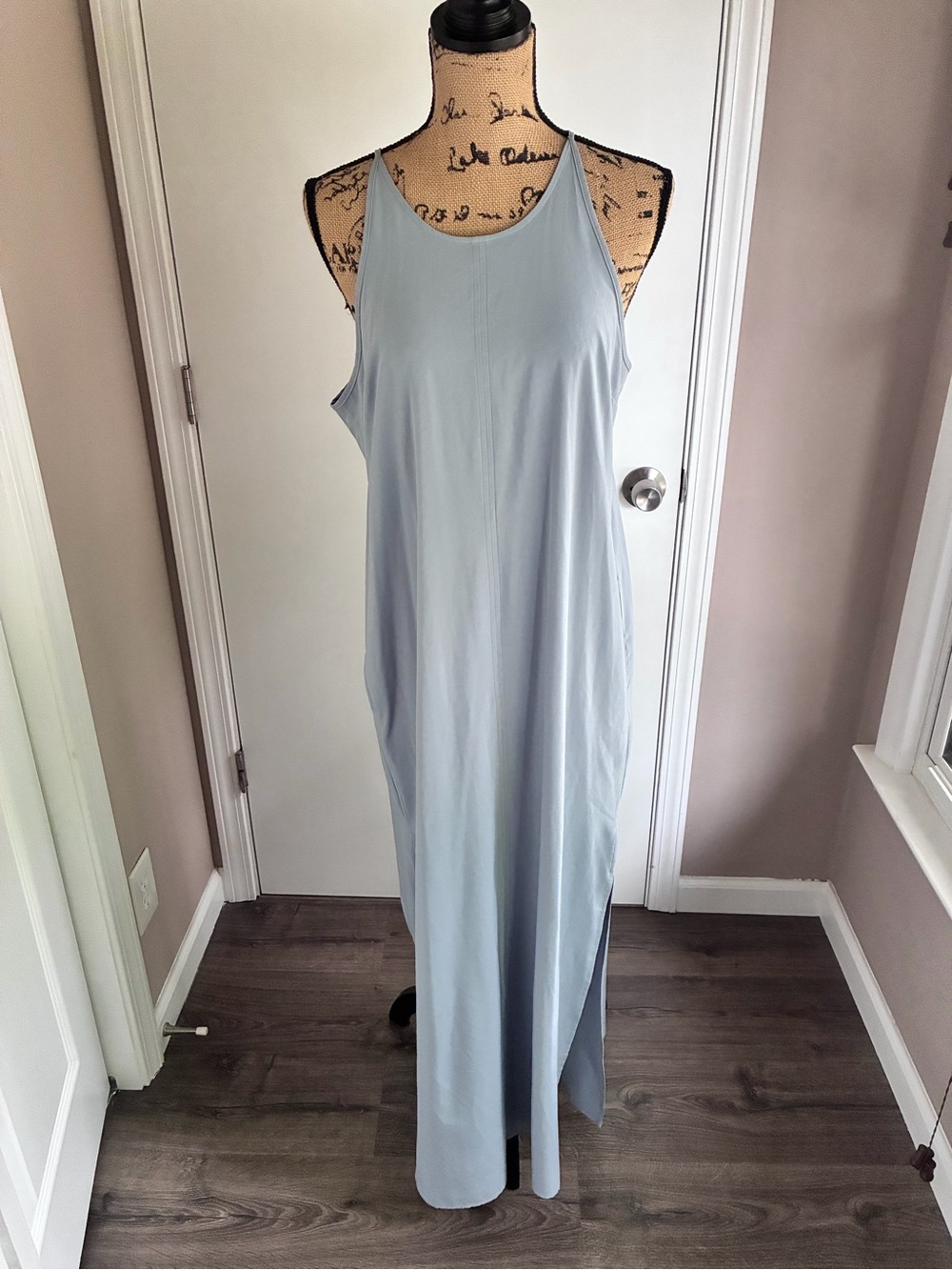 Athleta Pale Blue Sleeveless Maxi Dress
